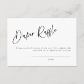 Zwart gothisch geïnspireerd Baby shower, luieraffl Informatiekaartje (Voorkant)