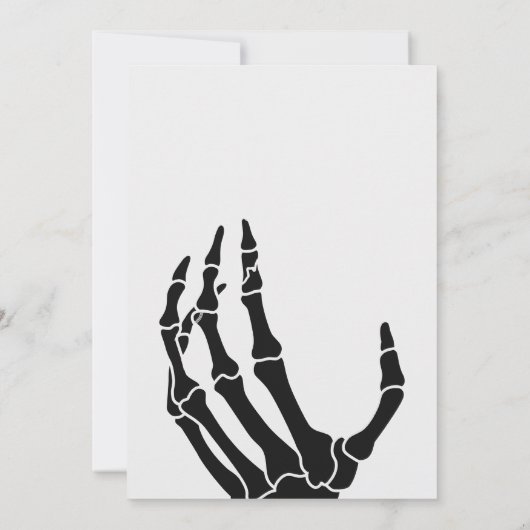 Zwart Gotisch Baby shower Kaart (Achterkant)