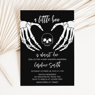 Zwart Gotisch Baby shower Kaart