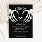 Zwart Gotisch Baby shower Kaart