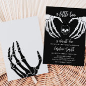 Zwart Gotisch Baby shower Kaart