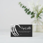 Zwart Gotisch Baby shower Luier Raffle Informatiekaartje (Staand voorkant)