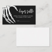 Zwart Gotisch Baby shower Luier Raffle Informatiekaartje (Voorkant / Achterkant)