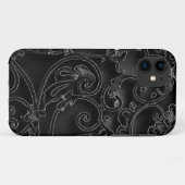 Zwart-gotisch barokvormig draaipatroon Case-Mate iPhone case (Achterkant (horizontaal))