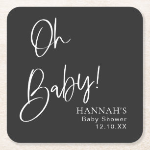 Zwart Gotisch en Moody Halloween Baby shower Kartonnen Onderzetters