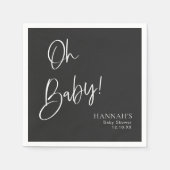 Zwart Gotisch en Moody Halloween Baby shower Servet (Voorkant)
