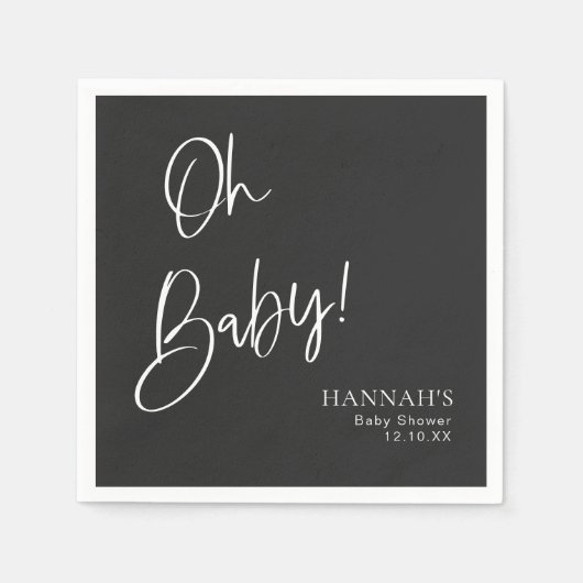 Zwart Gotisch en Moody Halloween Baby shower Servet (Voorkant)