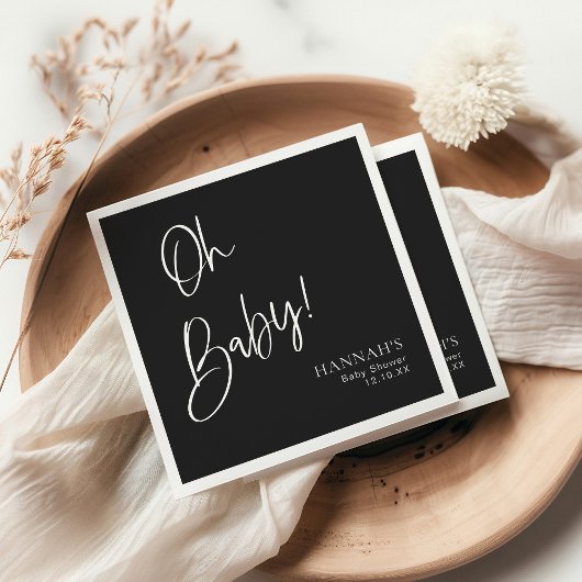 Zwart Gotisch en Moody Halloween Baby shower Servet