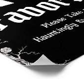 Zwart Gotisch Halloween Skelet Favorieten Teken Poster (Hoek)