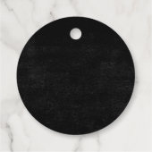 Zwart Gotisch Roos bruiloft gunst Labels (Achterkant)