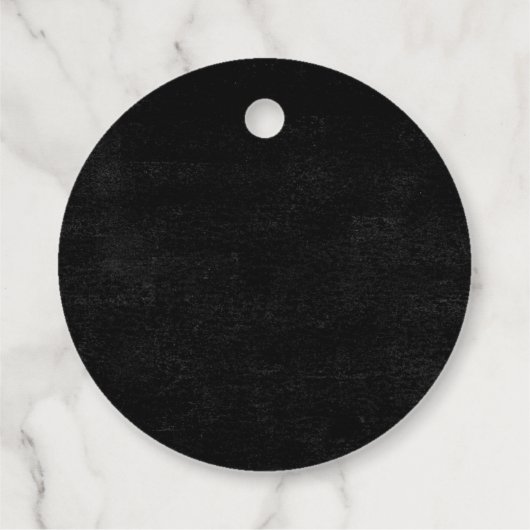 Zwart Gotisch Roos bruiloft gunst Labels (Achterkant)