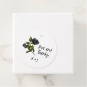 Zwart Gotisch Roos Trouwgunst Labels Wit (In situ)