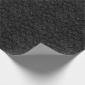 Zwart Gotisch Rozen Patroon Cadeaupapier (Hoek)