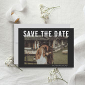 Zwart Gotisch Skelet Til Death Bruiloft Foto Save The Date