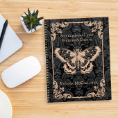 Zwart Gotische Moth Custom Naam Planner