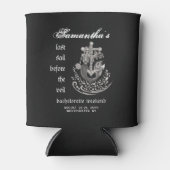 Zwart Gotische Zeemeermin Laatste Zeil Bachelorett Blikjeskoeler (Voorkant)