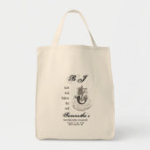 Zwart Gotische Zeemeermin Laatste Zeil Bachelorett Tote Bag (Voorkant)