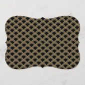 Zwart & Goud 1920's Gatsby Bruiloft Gereserveerd t Kaart (Achterkant)