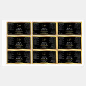 Zwart & Goud 1 OZ 30ml Kosmetische Waterdichte Fle Labels (Vel)