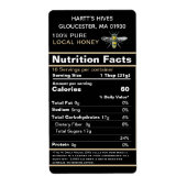 Zwart Goud 2020 Voeding Feiten Honing Label Bee (Voorkant)