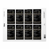 Zwart Goud 2020 Voeding Feiten Honing Label Bee (Full Sheet)