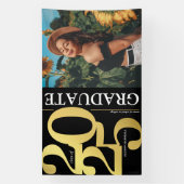 Zwart Goud 2025 Afstuderen Foto Afstuderen Spandoek (Verticaal)