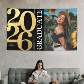 Zwart Goud 2025 Afstuderen Foto Afstuderen Spandoek