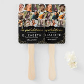 Zwart Goud 2025 Afstuderen Foto Handwaaier (Voorkant en achterkant)