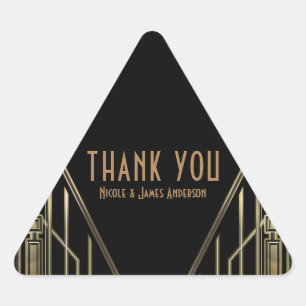 Zwart & Goud 20'er jaren Art Deco Gatsby Glam Trou Sticker
