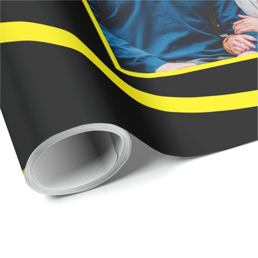 Zwart Goud 25e bruiloft Jubileum Geschenken Koppel Cadeaupapier (Rol Hoek)