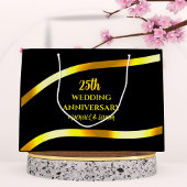 Zwart Goud 25e bruiloft Jubileum Gift Keepsake Groot Cadeauzakje