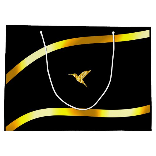 Zwart Goud 25e bruiloft Jubileum Gift Keepsake Groot Cadeauzakje (Achterkant)