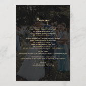 Zwart Goud 2 Foto Overlay Huwelijksroute Programmakaart (Achterkant)