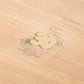 Zwart Goud 30e Ballonnen Confetti Volwassenen Verj Acryl Uitnodigingen (Laagn)