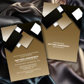 Zwart Goud 30e Cocktail Verjaardagsfeestje Kaart