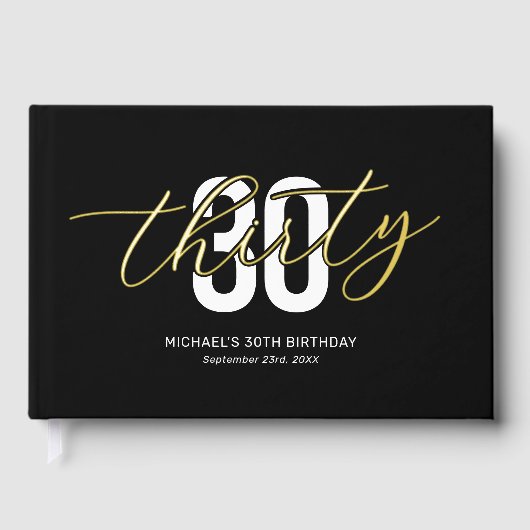 Zwart Goud 30e verjaardag Gastenboek (Voorkant)