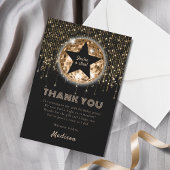 Zwart Goud 30e Verjaardag Viering Bedankkaart