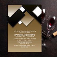 Zwart Goud 40e Cocktail Verjaardagsfeestje