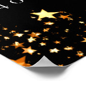 Zwart goud 40e foto verjaardagsfeestje welkom poster (Hoek)