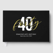 Zwart Goud 40e Verjaardag Gastenboek (Voorkant)