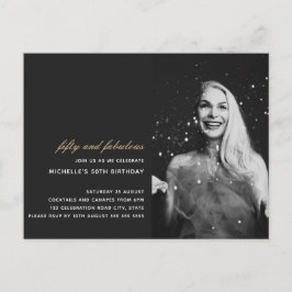 Zwart Goud 50 en Fabulous Art Deco Foto 50e Briefkaart