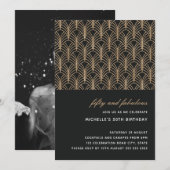 Zwart Goud 50 en Fabulous Art Deco Foto 50e Kaart (Voorkant / Achterkant)