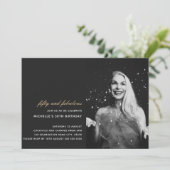 Zwart Goud 50 en Fabulous Art Deco Foto 50e Kaart (Staand voorkant)