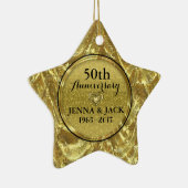 Zwart & Goud 50e Bruiloft Jubileum Ornament 3 (Rechts)