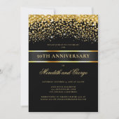 Zwart Goud 50e Jubileum Foto Kaart (Voorkant)