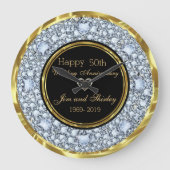 Zwart & Goud 50ste huwelijksjubileum Grote Klok (Voorkant)