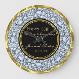 Zwart & Goud 50ste huwelijksverjaardag Grote Klok