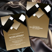 Zwart Goud 60e Cocktail Verjaardagsfeestje Kaart