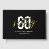 Zwart Goud 60e Verjaardag Gastenboek (Voorkant)