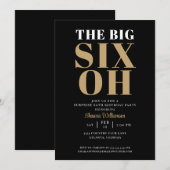 Zwart Goud 60e Verrassing Verjaardag Elegant Kaart (Voorkant / Achterkant)